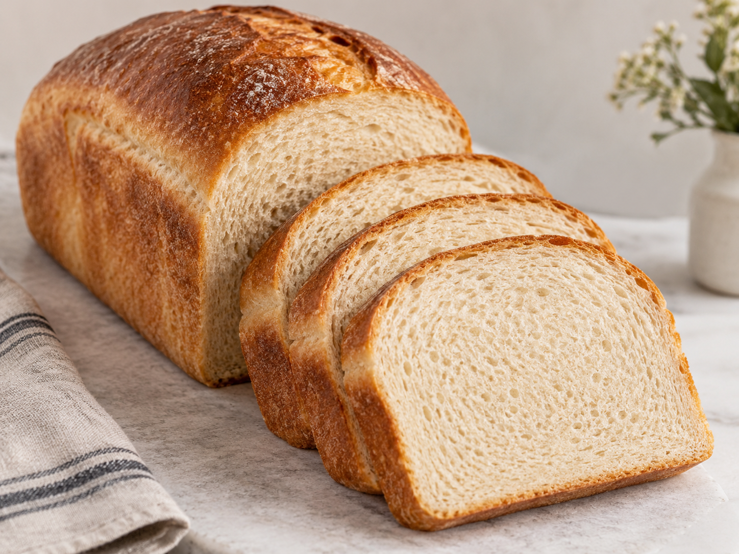 Sliced Sourdough Sandwich Bread